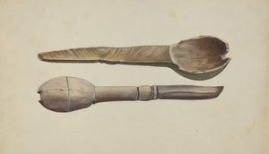 Geschnitzter Holzlöffel von Conrado Barrio