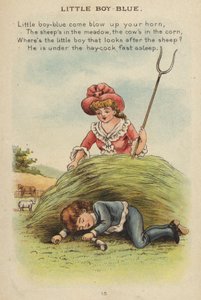 Kinderlied: Kleiner Junge Blau (Chromolithografie) von Constance Haslewood