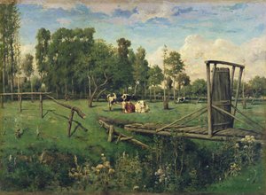 Eine Weide in der Normandie