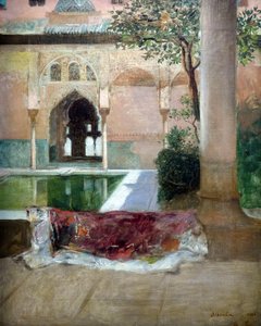 Hof der Alhambra von Granada, 1880