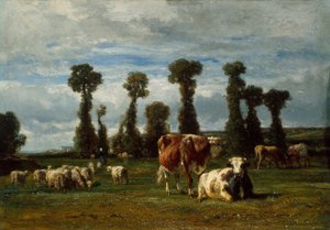 Weide in der Normandie, 1852