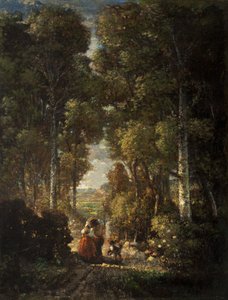 Dorfstraße (Le Chemin du Village) von Constant Emile Troyon