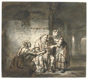 Lot und seine Töchter (Genesis 19:33) von Constantin Daniel van Renesse