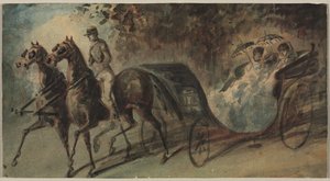 Kutsche im Bois de Boulogne