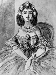 Porträt einer Dame, 19. Jahrhundert, 1930 von Constantin Guys