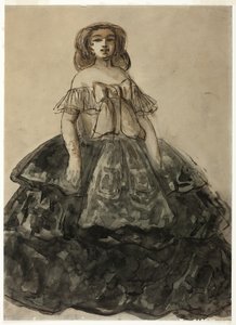 Stehende Frau von Constantin Guys