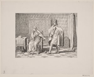 Illustration zu Svend Grundtvig, "Marsk Stig: Dansk Folkevise Fra 13. Jahrhundert", 1861 von Constantin Hansen