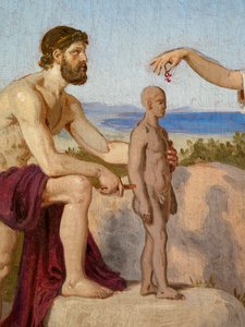 Prometheus formt den Menschen aus Ton