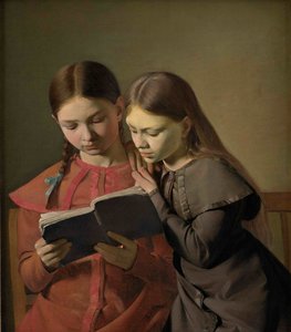 Signe und Henriette Hansen, Schwestern des Künstlers von Constantin Hansen