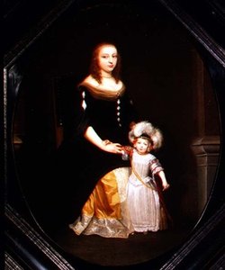 Eine Mutter und Tochter in einem Innenraum
