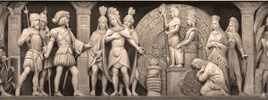 Cortez und Montezuma am mexikanischen Tempel, Fries in der Rotunde des Kapitols der Vereinigten Staaten, 186 von Constantino Brumidi