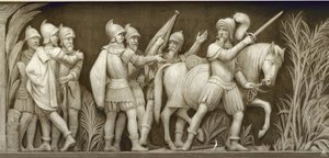 Pizarro geht nach Peru, das Fries in der Rotunde des Kapitols der Vereinigten Staaten, 1860-1873 von Constantino Brumidi