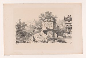 Ansicht eines Bergdorfs von Constantinus Cornelis Huysmans