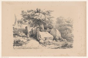 Landschaft mit Zugangstor zum Wohnhaus Das Landschaft (Serientitel)