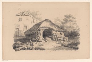 Stall bei Bauernhof von Constantinus Cornelis Huysmans