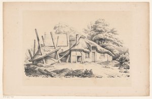 Verfallener Bauernhof von Constantinus Cornelis Huysmans
