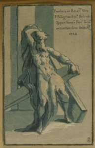 Heiliger Andreas auf seinem Kreuz sitzend von Conte Antonio Maria Zanetti the Elder