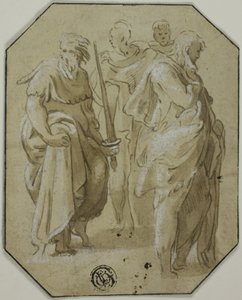 Heiliger Paulus und drei andere stehende Figuren von Conte Antonio Maria Zanetti the Elder