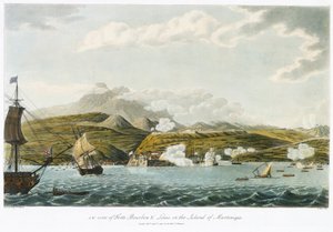 Südwestansicht von Fort Bourbon und Fort Louis (Fort Saint Louis), in Martinique, 5. Februar - 22. März von Cooper (after) Willyams
