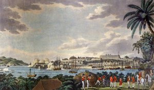 Nordostansicht von Fort Louis, Martinique, graviert von Samuel Alken (1750-1815) 1796 von Cooper Willyams