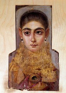 Koptische Kunst: junge Frau genannt Fayoum (um 160 n. Chr.) von Coptic