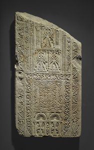 Fragmentarische Stele, möglicherweise gefunden in Esna, 7.-8. Jahrhundert von Coptic Coptic
