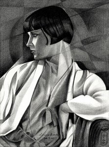Art Deco Frauenprofil