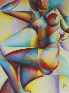 Bunte abstrakte Figur
