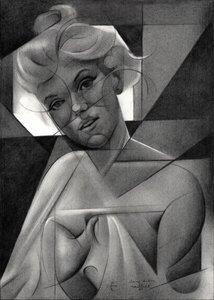Elegante monochrome Frau von Corné Akkers