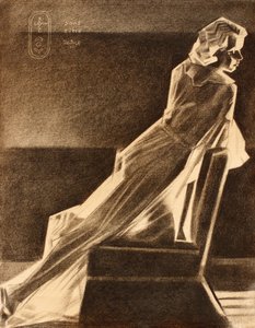 Elegante Frau Lehnen von Corné Akkers