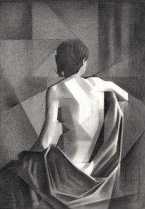 Geometrische drapierte Figur von Corné Akkers