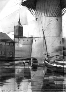 Historische Kanalwindmühle