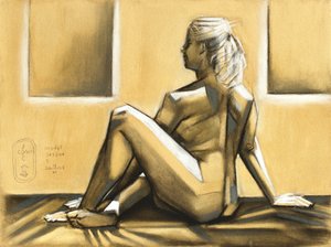 Sitzende Figurenstudie