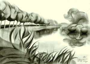Ruhiger Fluss Skizze