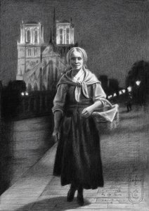 Frau Notre Dame Nacht von Corné Akkers