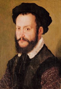 Porträt eines Mannes mit braunen Haaren, um 1560