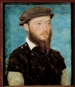 Porträt von Jean de Bourbon Vendome, Graf von Soissons und Enghien (1528-1557) Holzgemälde von Corneille De Lyon (1500/1510-1574) von Corneille de la  Haye
