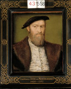 Porträt des Connetable Anne Duc de Montmorency. Flämisches Gemälde von Corneille De Lyon