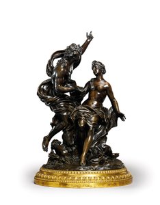 Eine Louis XIV Bronzegruppe, Darstellung von Bacchus und Ariadne, ca. 1704