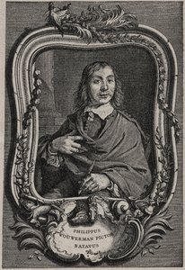 Porträt von Philips Wouwerman oder Philippus Wouwermans 1619-1668 niederländischer Maler - Gravur von Nicolas-Gabriel Dupuis nach Cornelis Visscher von Cornelis (after) Visscher