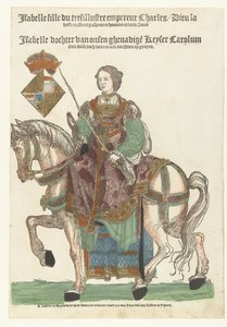 Porträt von Prinzessin Isabella zu Pferd