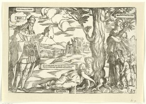 Allegorie mit Eintracht, Frieden und Liebe von Cornelis Anthonisz.