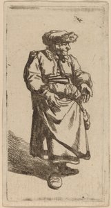 Stehende alte Frau
