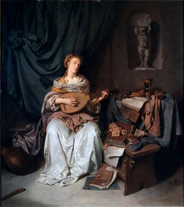 Der Gitarrenspieler von Cornelis Bega von Cornelis Pietersz Bega
