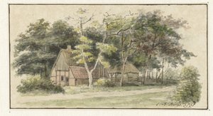 Bauernhof zwischen Bäumen von Cornelis Bernardus Buijs