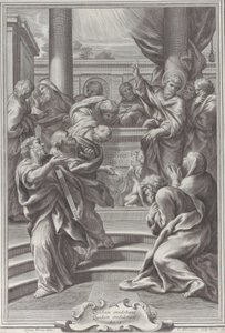 Der heilige Paulus predigt in Athen, 1679