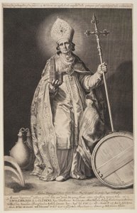 St. Willibrord, Tafel 2, aus Die Bischöfe von Utrecht von Cornelis Bloemaert