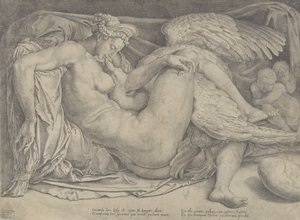 Leda und der Schwan, 1544-66 von Cornelis Bos