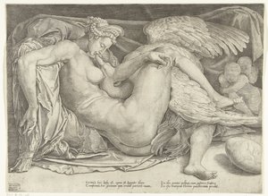 Leda und der Schwan von Cornelis Bos