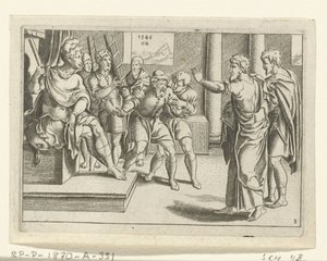 Paulus macht Elymas blind von Cornelis Bos